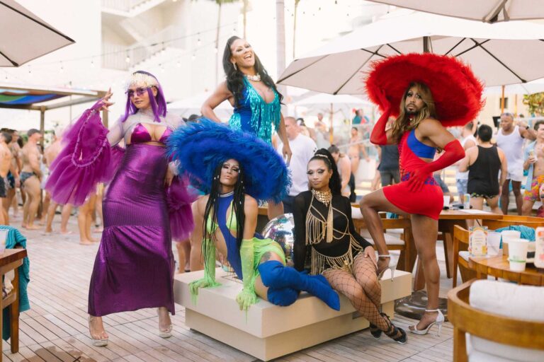 a group of people wearing clothing